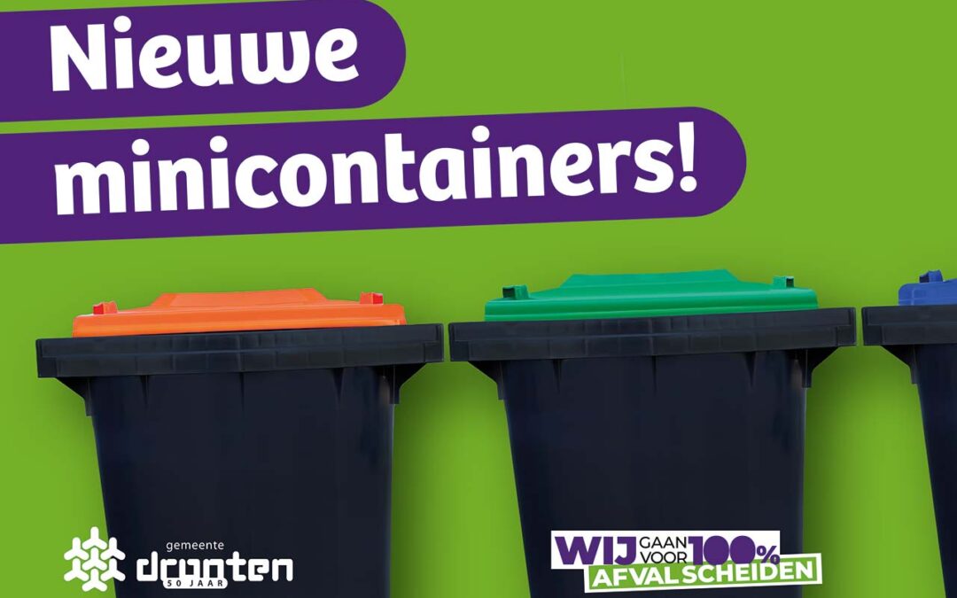 16.000 huishoudens krijgen nieuwe minicontainers
