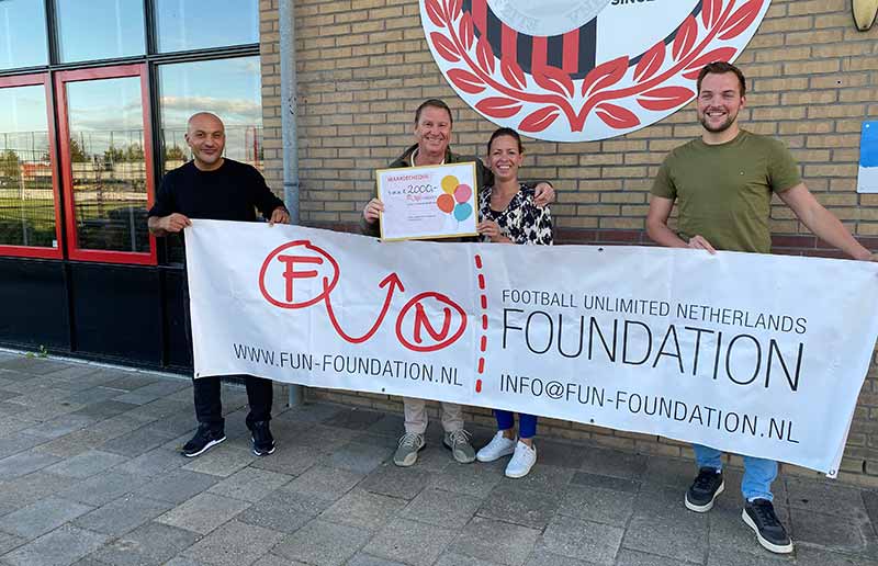 Jubileumfeest SV Reaal levert de FUN Foundation €2000,- aan donaties op