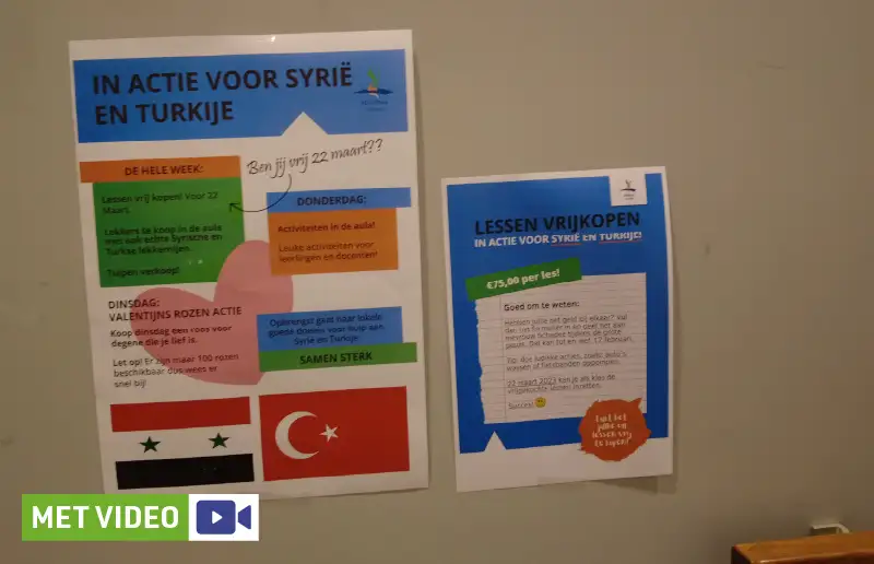 Ichthus College in actie voor Syrië en Turkije