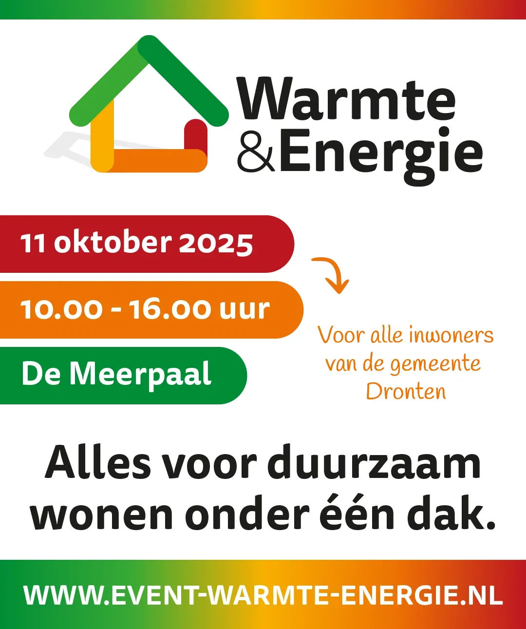 Event Warmte Energie op 11 oktober 2025 in De Meerpaal van 10.00 tot 16.00 uur