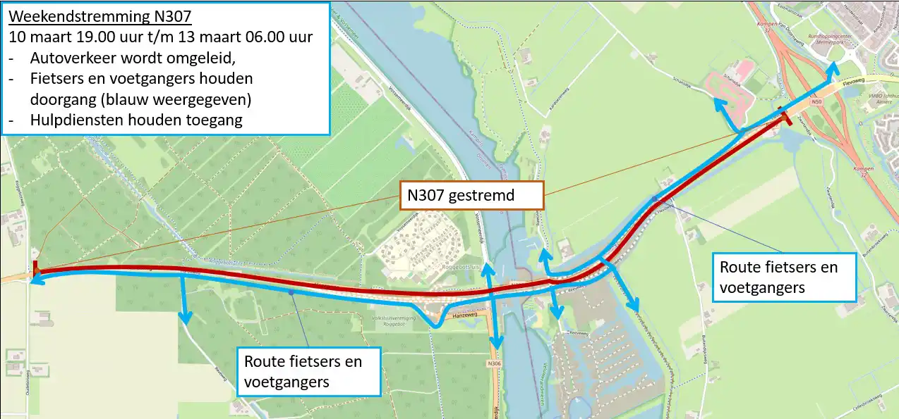 Weekendstremming N307 – 10 tot en met 13 maart