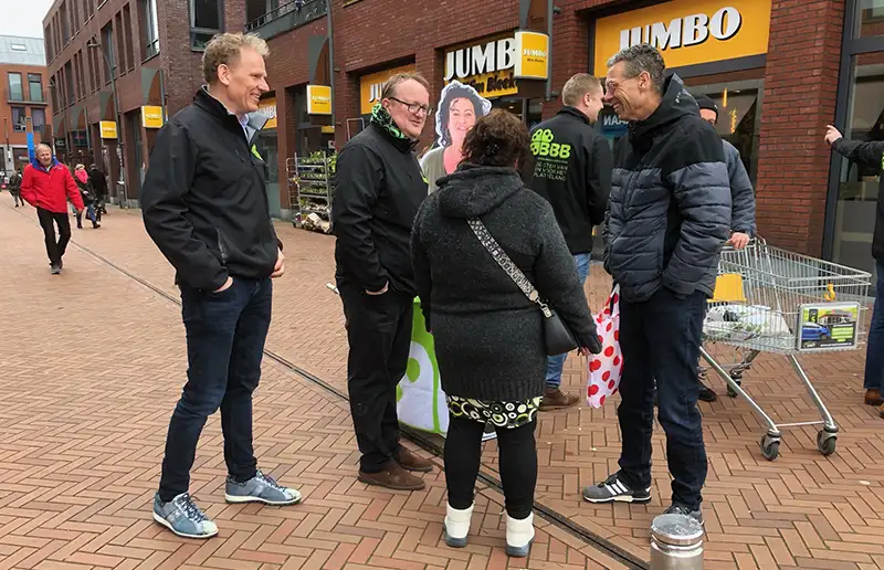 BoerBurgerBeweging tijdens de verkeizingscampagne in Dronten