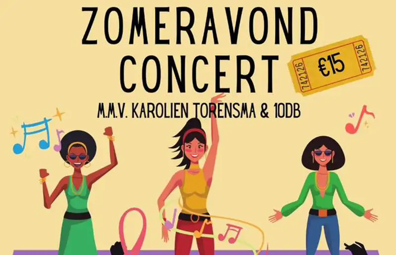 15 juli a.s. zomeravond concert bij Ontmoetingspark Buiten