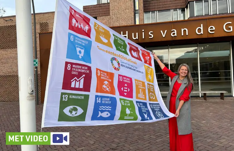 Hijsen mondiale vlag van Gobals Goals