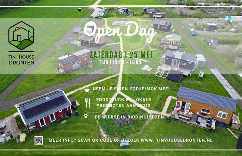 Zaterdag 25 mei: open dag Tiny House Biddinghuizen
