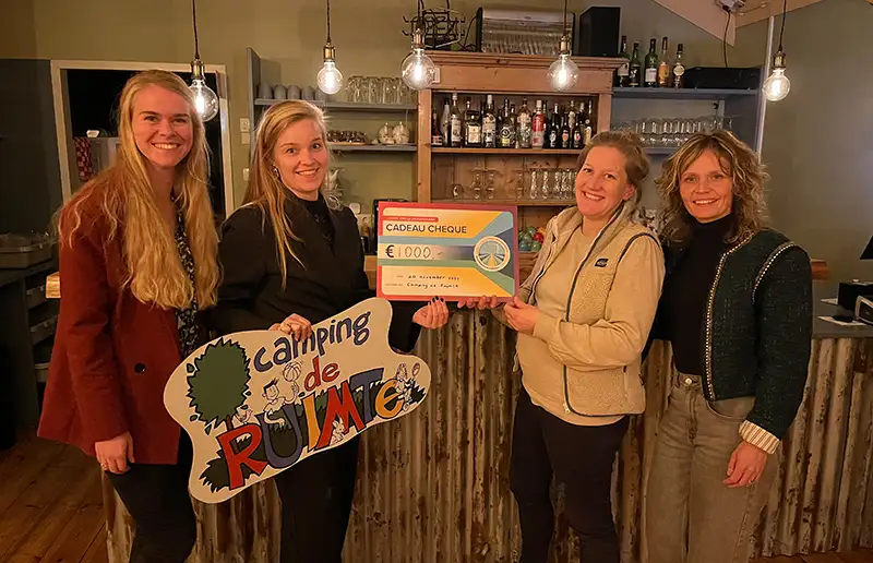 €1.000,- voor Camping de Ruimte