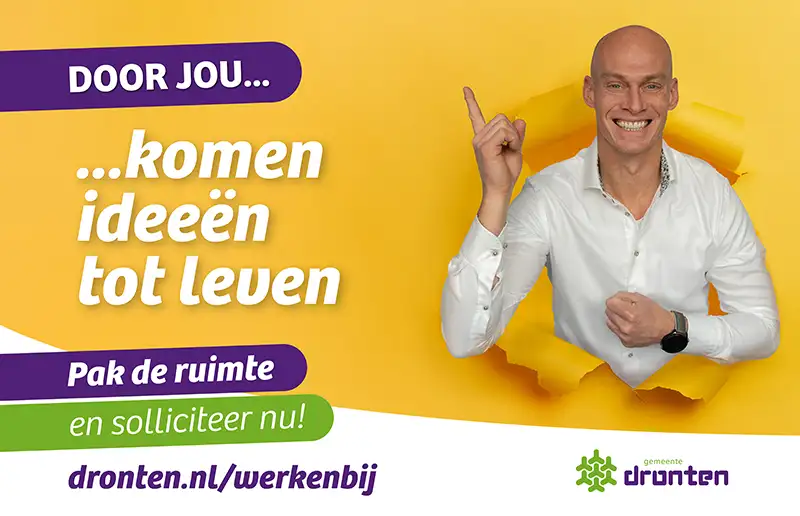 Campagne ‘Door jou’ laat zien wat werken bij Gemeente Dronten bijzonder maakt