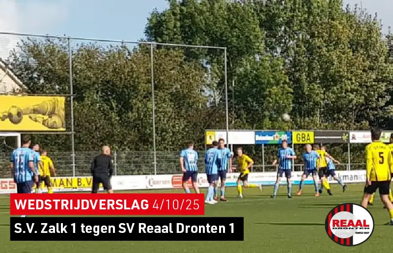 Wedstrijdverslag S.V. Zalk 1 tegen Reaal Dronten 1