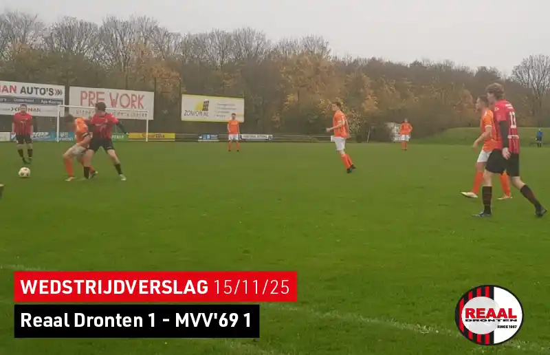 Wedstrijdverslag Reaal Dronten 1 tegen MVV'69