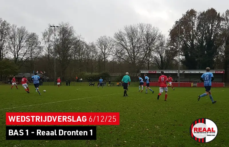 Wedstrijdverslag BAS 1 tegen Reaal Dronten 1