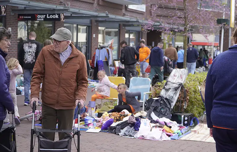 De vrijmarkt in het centrum