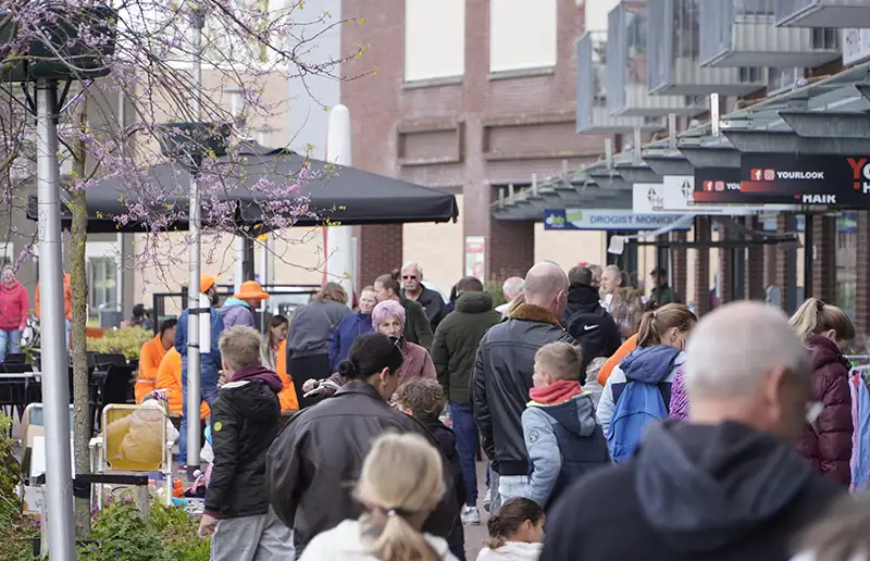 De vrijmarkt in het centrum