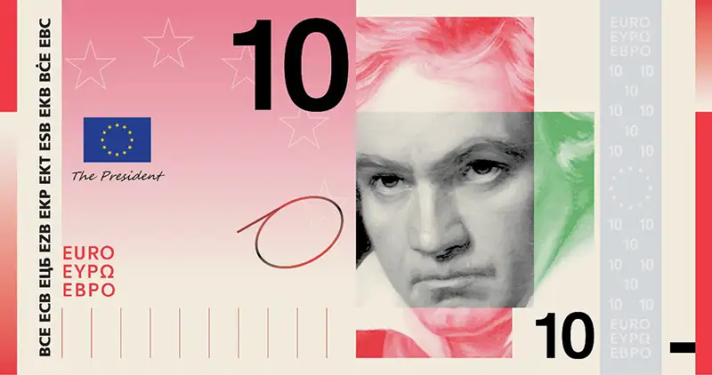 Achterkant bankbiljet 10 euro keuze 1