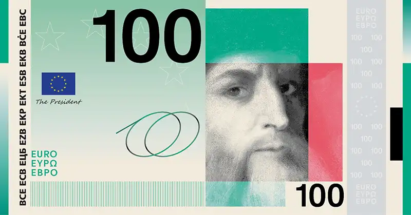 Achterkant bankbiljet 100 euro keuze 1
