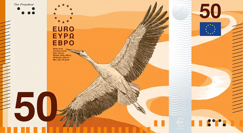 Achterkant bankbiljet 50 euro keuze 2